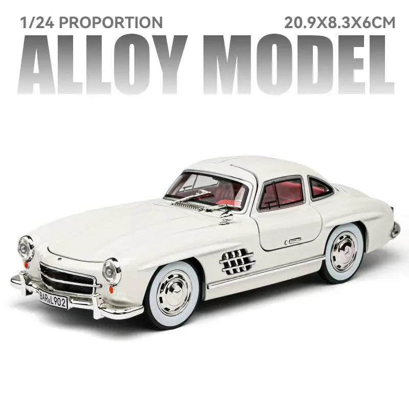 1:24 Benzs 300SL Track Version Alloy Sports Car Model Diecast Metal Racing Vehicles Car Model Sound and Light Childrens Toy Gift