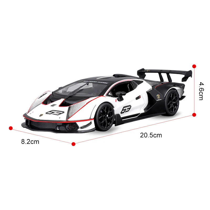 Lamborghini Essenza SCV12 Green White1:24 Collectible Gift Alloy Car Model Die Casting Model Lamborghini Revuelto Orange