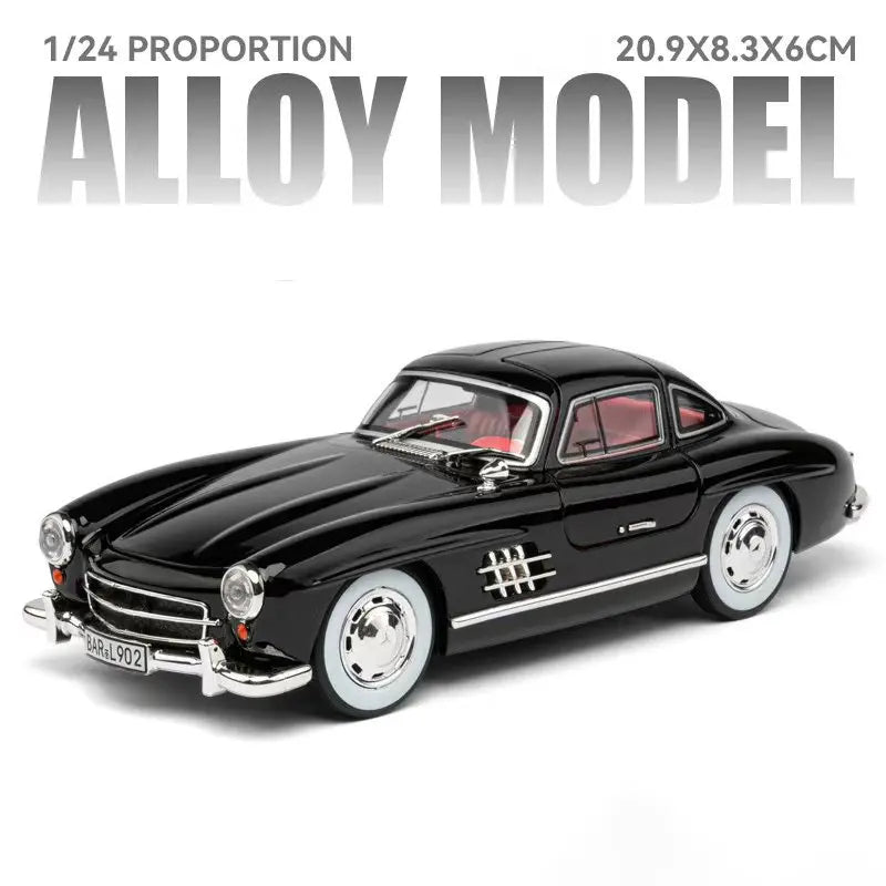 1:24 Benzs 300SL Track Version Alloy Sports Car Model Diecast Metal Racing Vehicles Car Model Sound and Light Childrens Toy Gift