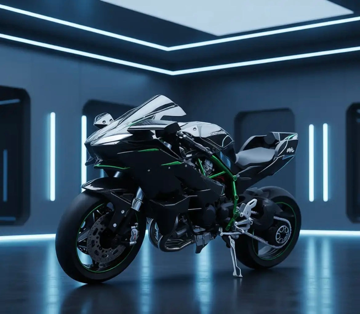 Kawasaki Ninja H2R 1:6 con Sonido y Luces – Maqueta Premium de Colección