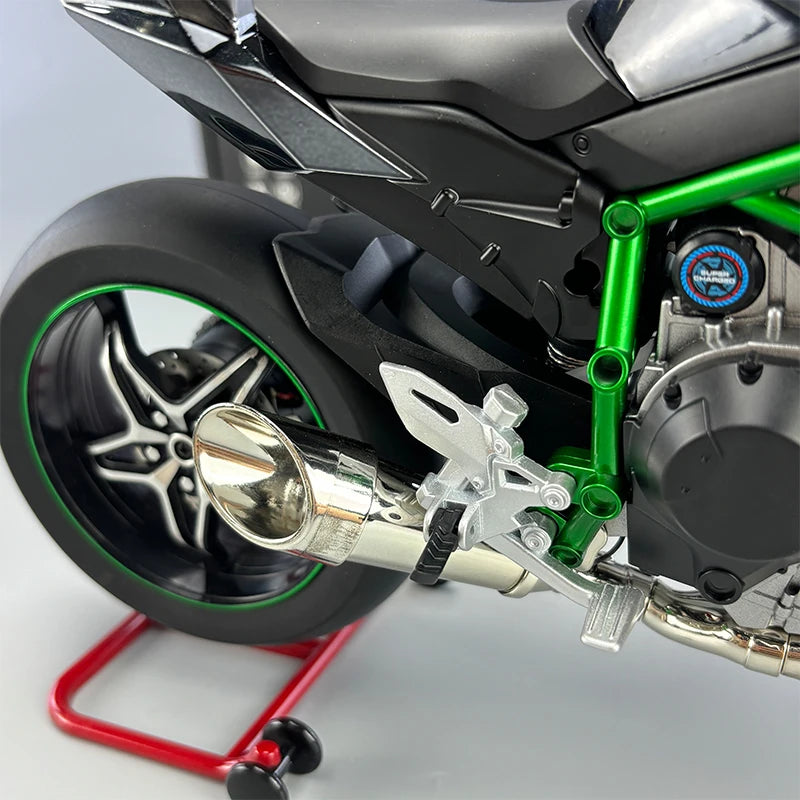 Spray 1:6 Kawasaki Racing Ninja 500 H2R Motorcycle Simulation Sound Light Fast and Furious Collection Modle Car Boys Gift