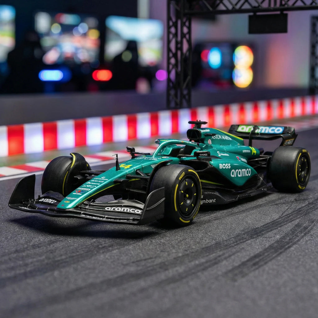 1:18 Aston Martin F1 No.14 Formula Mclaren F1 No.4 Alloy Metal Diecast Model Car High Simulation Collectibles Children Toy Cars
