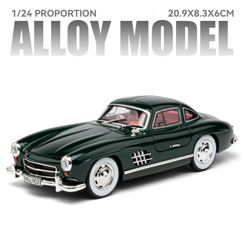 1:24 Benzs 300SL Track Version Alloy Sports Car Model Diecast Metal Racing Vehicles Car Model Sound and Light Childrens Toy Gift