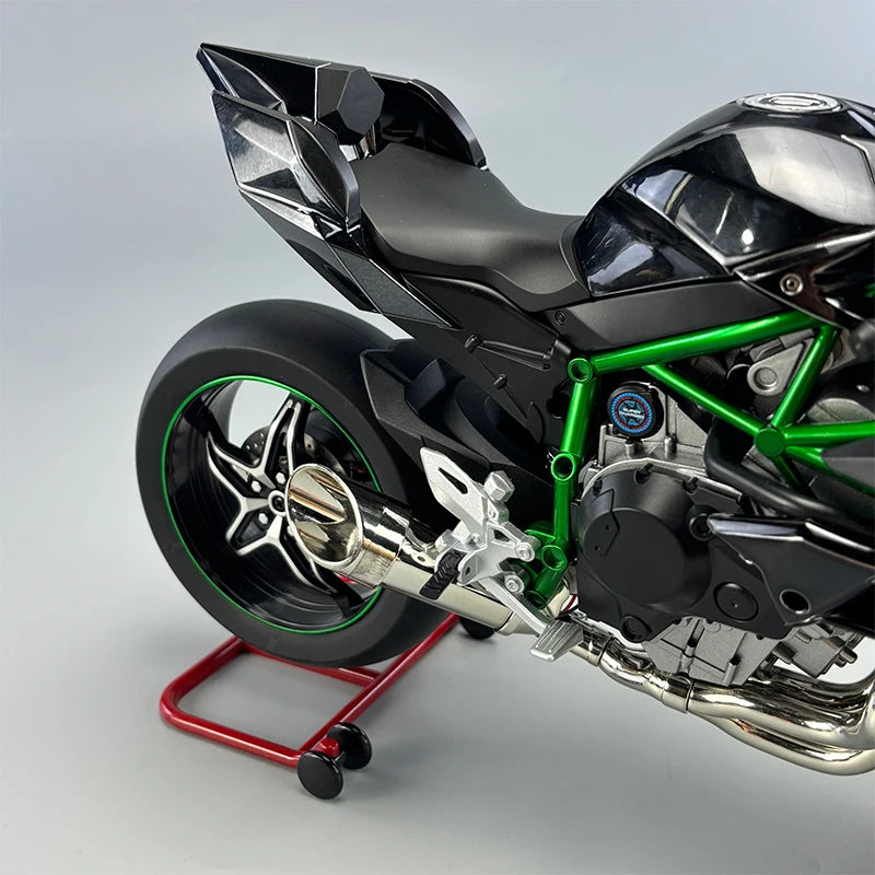 Spray 1:6 Kawasaki Racing Ninja 500 H2R Motorcycle Simulation Sound Light Fast and Furious Collection Modle Car Boys Gift
